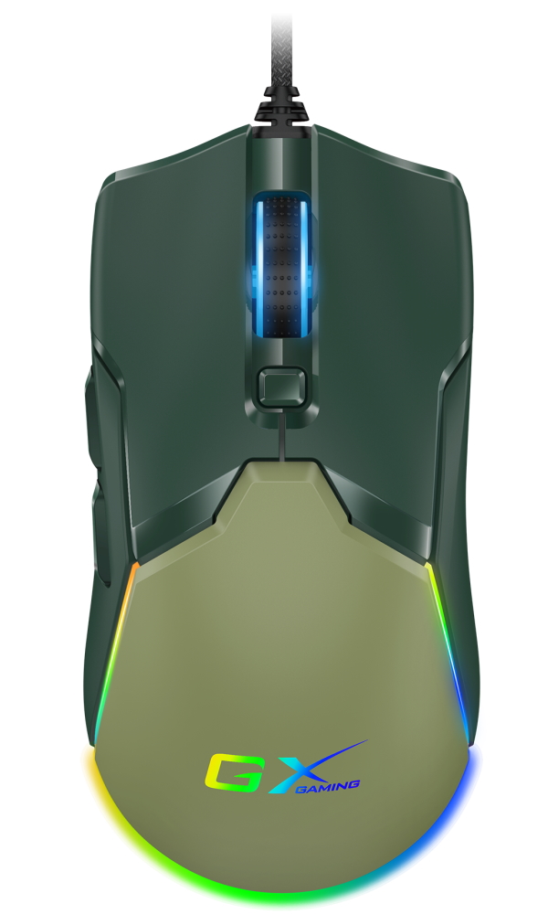 GENIUS GX GAMING Scorpion M700 Army Green/ drátová/ RGB podsvícení/ 800-7200 dpi/ USB/ 6tlačítek/ zelená